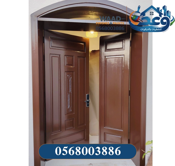 دهان ابواب خشب بجدة